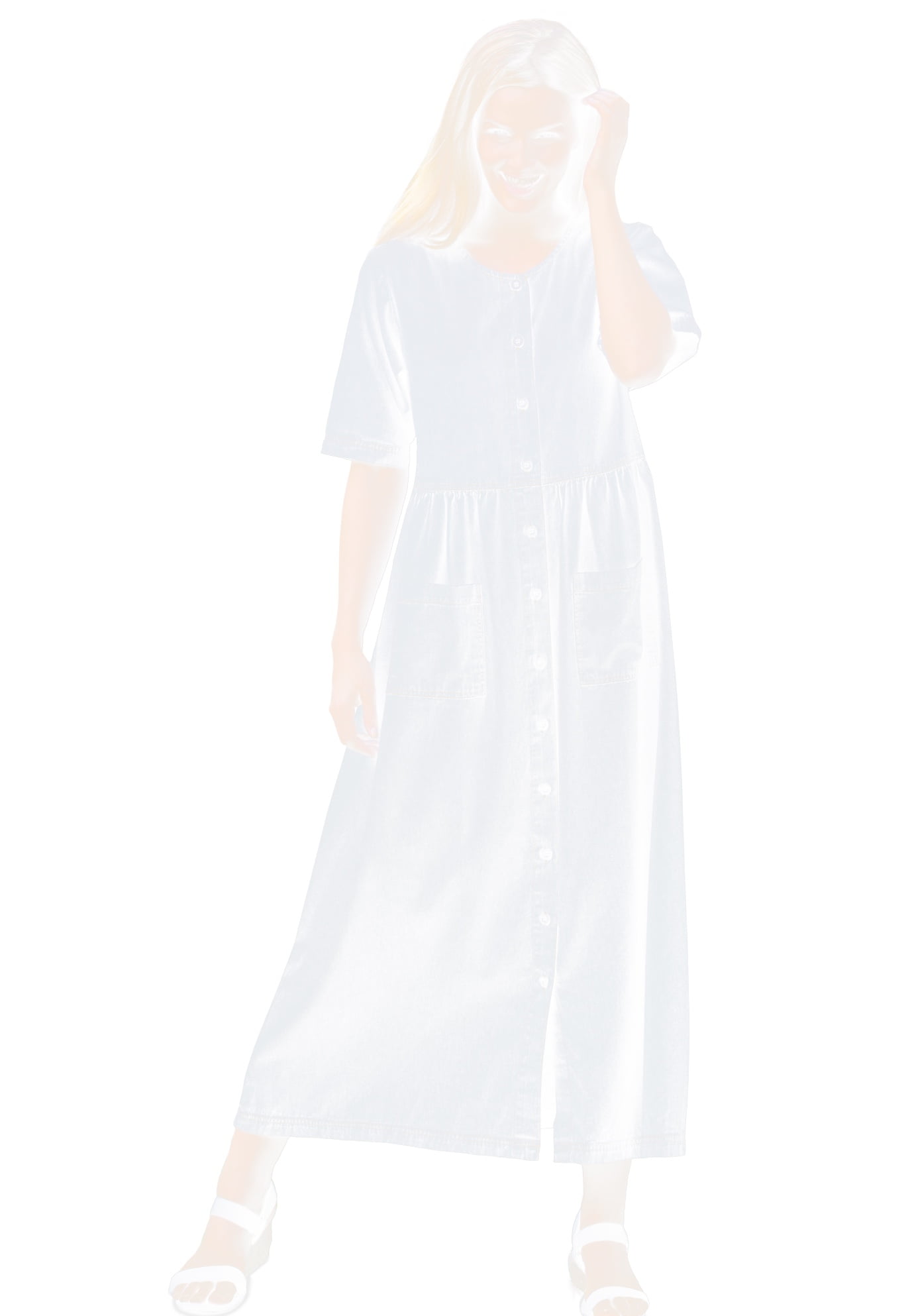 plus size white denim dress
