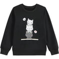 thumbnail image 2 of Girls Print Crewneck Sweatshirt Long Sleeve Fleece Casual Pullover Top For Kids, 2 of 3