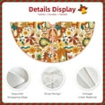 thumbnail image 4 of Daiia Vintage Floral Drawing Merry Christmas Tree Skirt , Xmas Large Lace-up Tree Skirt, Santa Snowflakes Rustic Home Decorations New Year Party Farmhouse Decor-36", 4 of 7
