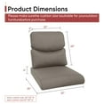 thumbnail image 3 of Opohoro 25 x 22 Gray Lounge Chair Outdoor Seating Cushions, Comfortable, Soft, Versatile, 10 Count, 3 of 9