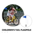 thumbnail image 4 of KALLORY 1 Set Waterproof High Visibility Bike Safety Flag with Fiberglass Pole Cycling Warning Flag for Kids Scooters and Trailers, 4 of 8