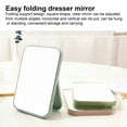 thumbnail image 5 of Dorm Desk Vanity Mirror Visland Desktop Makeup Foldable Smooth Anti Fog Portable Rectangle Make up for Women Table Desk Bathroom Use Safe Plastic Mirror, 5 of 9