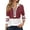 Wine, variant on HCYSFG Womens Color Block Polo Shirts Notch Neck 3/4 Sleeve Quarter Zip Relaxed Fit Casual Golf Shirt Everyday Wear Tops