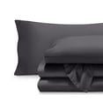 thumbnail image 1 of Bare Home TENCEL™ Sheet Set - Lyocell derived from Eucalyptus - King, Forged Iron Gray, 1 of 7