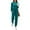 Blue Green, variant on Ekouaer Womens Pajamas Sets Velvet Long Sleeve Jogger Pjs Soft Sleepwear 2 Piece Lounge Sets Casual Tracksuits