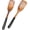 2Pcs-Black, variant on 2 Pack Wooden Kitchen Spatulas Non Toxic Acacia Wood Cooking Utensils Set Flat Wok Turner Bamboo Slotted Spoon Scraper Long Fish Egg Flipper Spatulas Heat Resistant