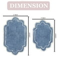 thumbnail image 3 of Home Weavers Allure Collection 100% Cotton Non-Slip Bathroom Rug Set Machine Washable Bathroom Rug-17"x24", Bath Rug- 21"x34", Blue Color 2 Piece Bath Rug set, 3 of 9