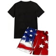 thumbnail image 4 of GrmtClth Men's Usa Flag 2 Piece Outfits Patriotic 1776-2026 T-Shirt and Shorts Set Spring Short Sleeve Outfits Trendy Elastic Drawstring Clothes White XL, 4 of 4