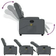 thumbnail image 5 of vidaXL Massage Recliner Chair Grey Faux Leather, 5 of 5