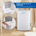 thumbnail image 6 of SereneLife Compact Home AC Cooling Unit with Built-in Dehumidifier & Fan Modes, 14,000 BTU, (White), 6 of 7