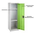 thumbnail image 2 of AdirOffice Steel Metal Storage Locker, 48 Inches, 3 Shelves, Green, 2 of 7