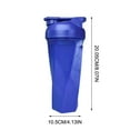 thumbnail image 2 of Bote shaker 600ml | Botella de agua deportiva impermeable para fitness, gimnasio, oficina | Material duradero para PC libre de BPA | Tapa abatible rápida | Bola de mezcla para polvos de proteína, 2 of 5
