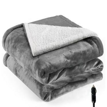 59''x39''12V Car Electric Heated Travel Blanket Heating Mat Winter Camping outdoor Body Warmer