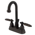 thumbnail image 1 of Kingston Brass KB3615GL Deck Mount Lavatory Faucet with Handle & Retail Pop-Up, Oil Rubbed Bronze, 1 of 2