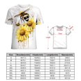 thumbnail image 2 of Bee And Flowers T Shirts Basic T-Shirt Short Sleeve Ladies Tee Shirt Summer Graphic Clothing, 2 of 5