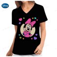 thumbnail image 3 of Bata de bolsillo de Mickey de Disney, uniforme de enfermera de atención médica navideña, camisa de trabajo de enfermera con estampado de Mickey Mouse de dibujos animados para mujer, 3 of 5