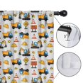 thumbnail image 4 of Blackout Kids Curtains,Cartoon Construction Vehicles Cones Gray Pattern Childrens Insulated Curtains Set Of 2,Bedroom Essentials,Toddler Room Decor 42"x54", 4 of 5