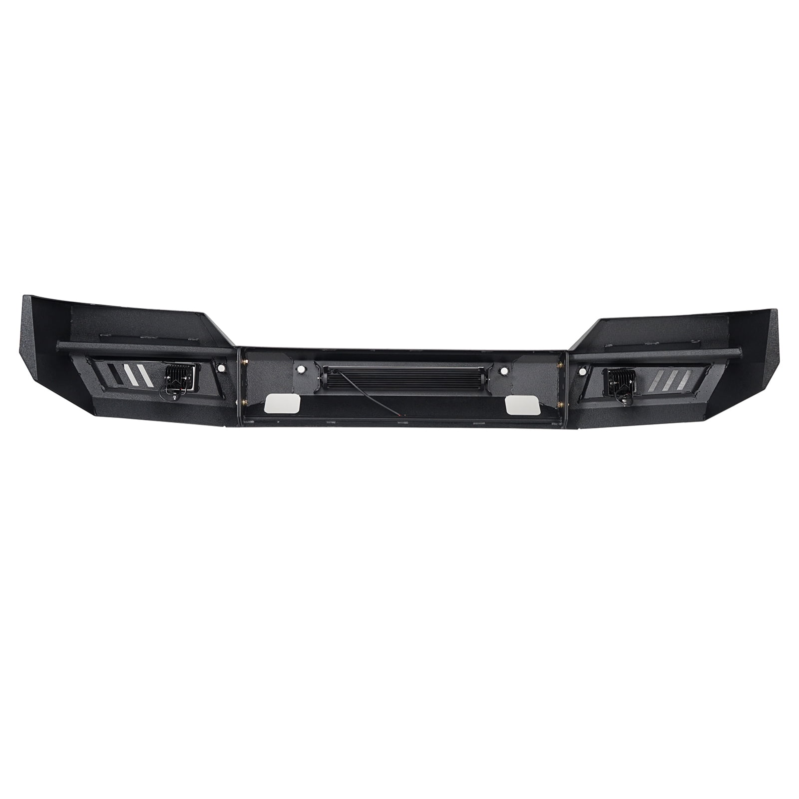 Hooke Road Fit 2016 2017 2018 Chevy Silverado 1500 Front Bumper Steel Black w/ 120w LED Light Bar