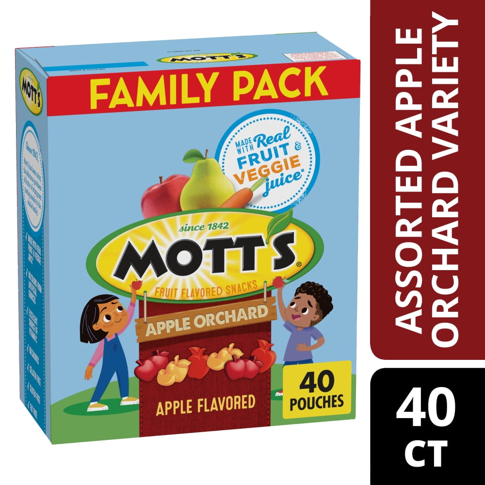 Motts Gluten Free Apple Orchard Fruit Flavored Snacks Family Pack 40 ct / 0.8 oz - 3 Pack