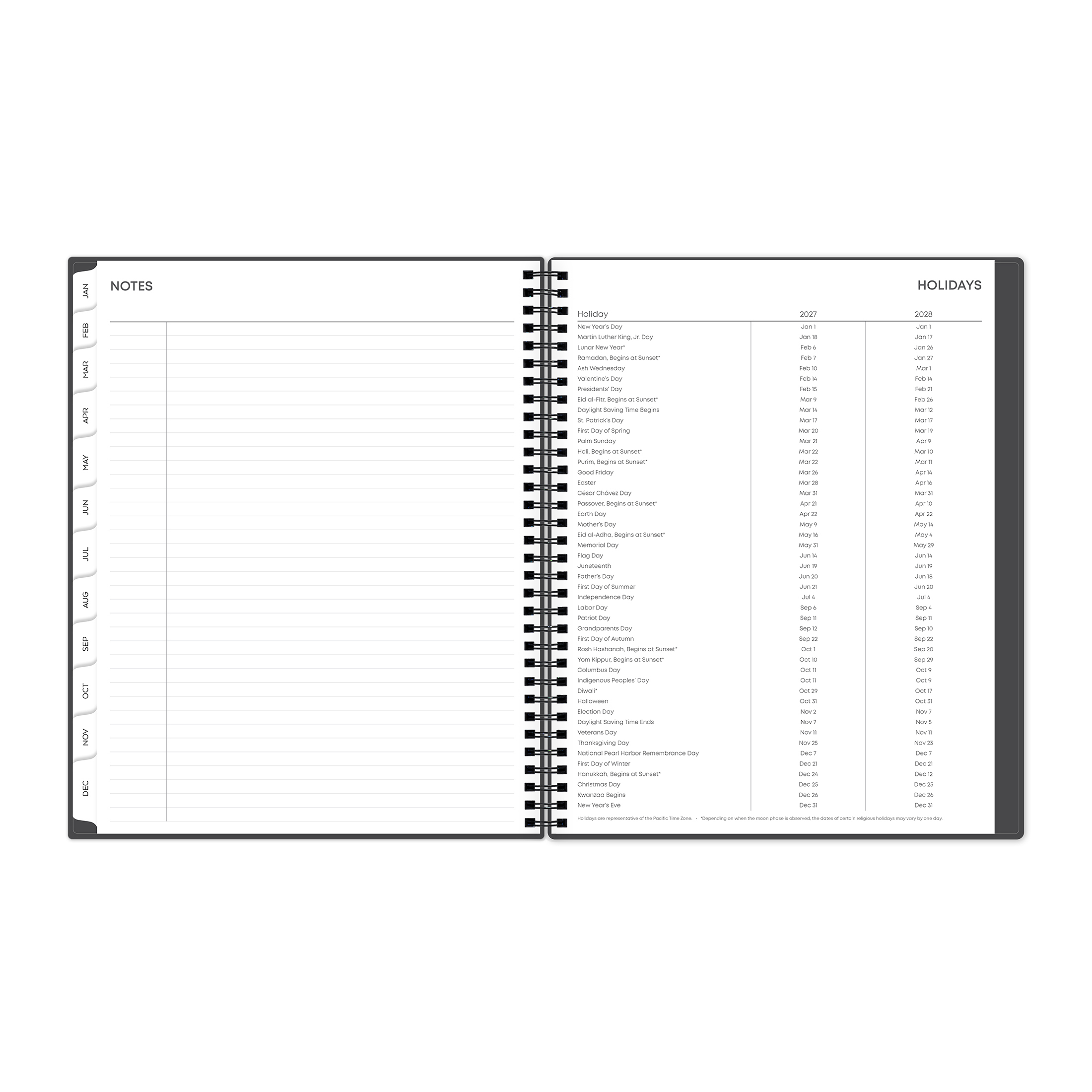 Blue Sky Monthly Weekly Planner, Charcoal photo 8
