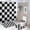 AA-2, variant on Small Black White Check Motorsport Race Flag Checkered Shower Curtain Sets Non-Slip Rugs Bath Mat Toilet Cover U Shaped Mat 4 Pcs