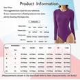 thumbnail image 4 of Body de manga larga Leotardo Body con cuello redondo Mono Mono Top, 4 of 4