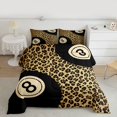 thumbnail image 2 of Feelyou Brown Leopard Print Queen Comforter Set, Billiards Teen Bedding Set, 3pcs, 2 of 8