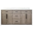 thumbnail image 3 of KBC Palisade 72" Double Bath Vanity w/ Engineered Marble Waterfall in Gray Oak, 3 of 5