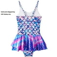 thumbnail image 2 of Girls One Piece Swimsuits Mermaid Bathing Suit Kids Beach Swimwear 3-9Years, 2 of 6