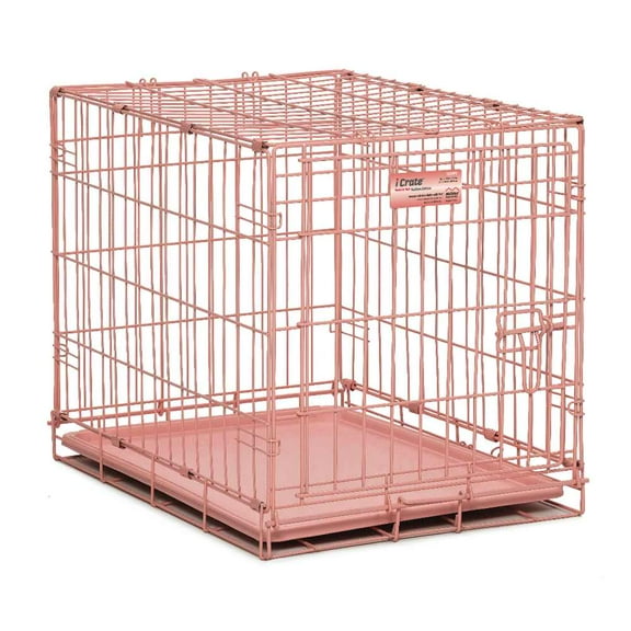 MidWest Homes for Pets Folding 24" Metal Pet Crate for Dogs with Divider Panel