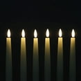 thumbnail image 6 of Rhytsing 11.4" Flameless Taper Candles with Timer Function, Battery Operated Dinner Tall Candlestick Rustic Wax, Warm White LED, 2 Remotes Included - Set of 6 (Ivory), 6 of 7