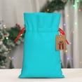 thumbnail image 4 of Fuzoiu Aqua Print Christmas Gift Bag,Burlap Gift Bag with Drawstring Closure & Hang Tag,Perfect for Holidays, Birthdays, and Special Occasions-Small, 4 of 7