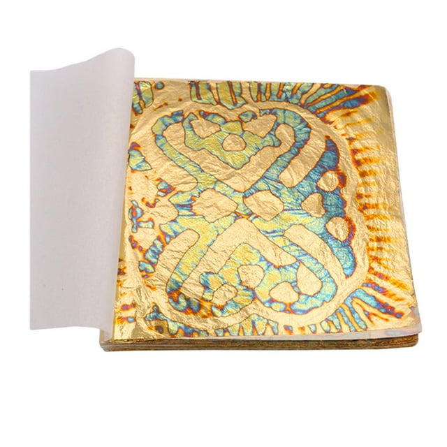 jifeng 50 Sheets Variegated for Arts Gilding Crafting Decoration 5.5'' A A
