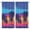 Summer Beach, variant on Vibrant Purple Sunset Kitchen Curtains - 2 PCS 42x84 Inch Tropical Beach Palm Tree Tier Panels