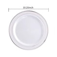 thumbnail image 3 of 100 PCS White Plastic Plates 10.25 Inch Disposable Dinner Plates Premium for Party Wedding Events, 3 of 9