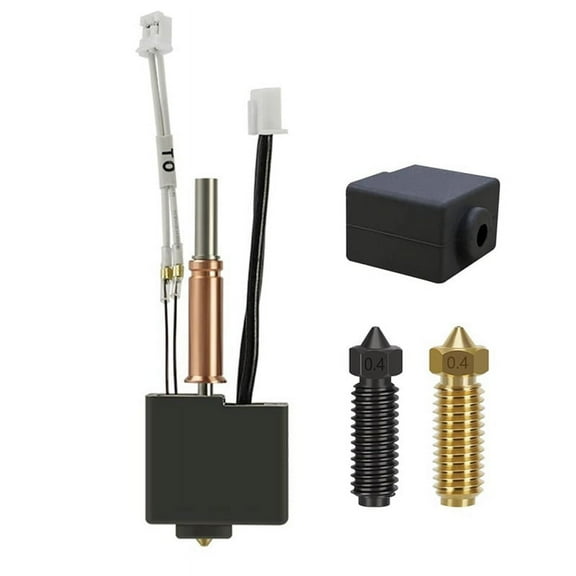 Hotend for -3 Combo Print- Extruder Kit Heater Block Heating- Thermistor with Extra 0.4MM Nozzles