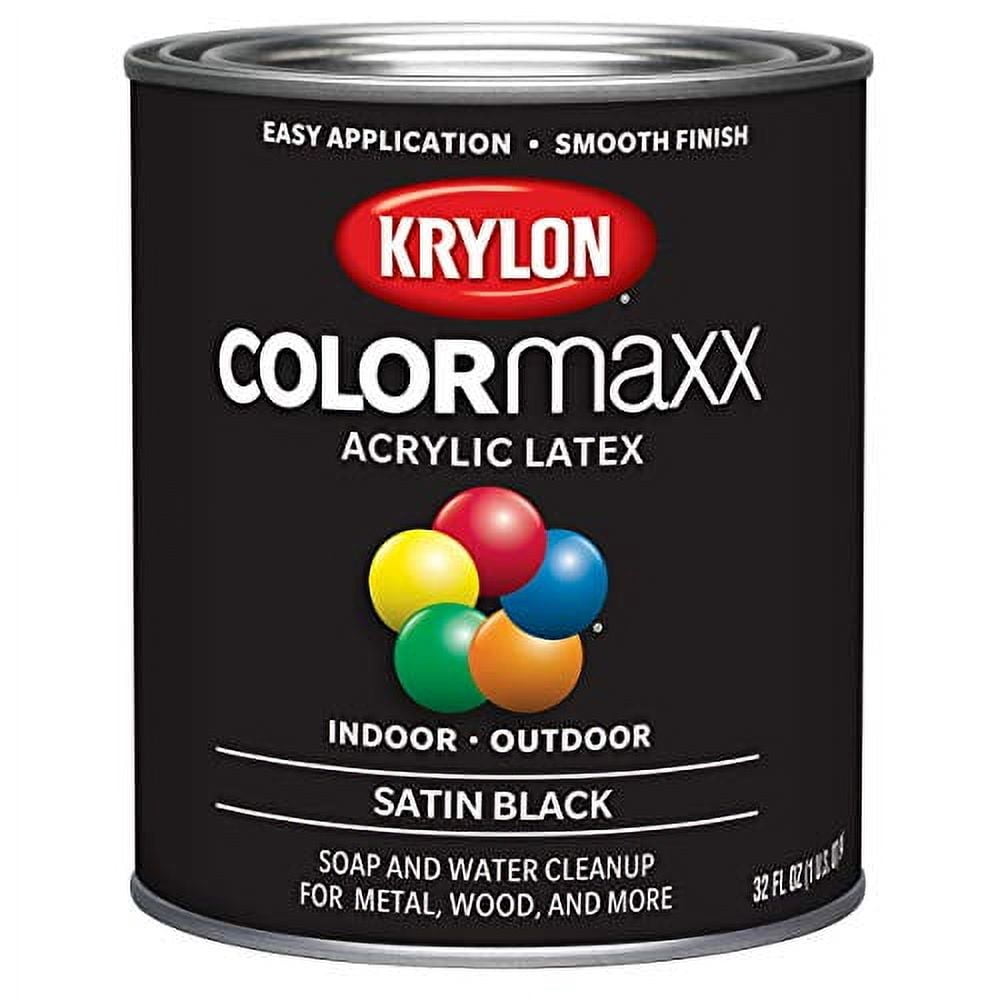 Krylon® COLORmaxx Brush On, Satin, Black, 1 Quart