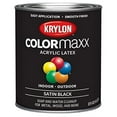thumbnail image 2 of Krylon COLORmaxx Brush On, Black, Satin, Household Paints & Stains, 1 Quart, 2 of 2