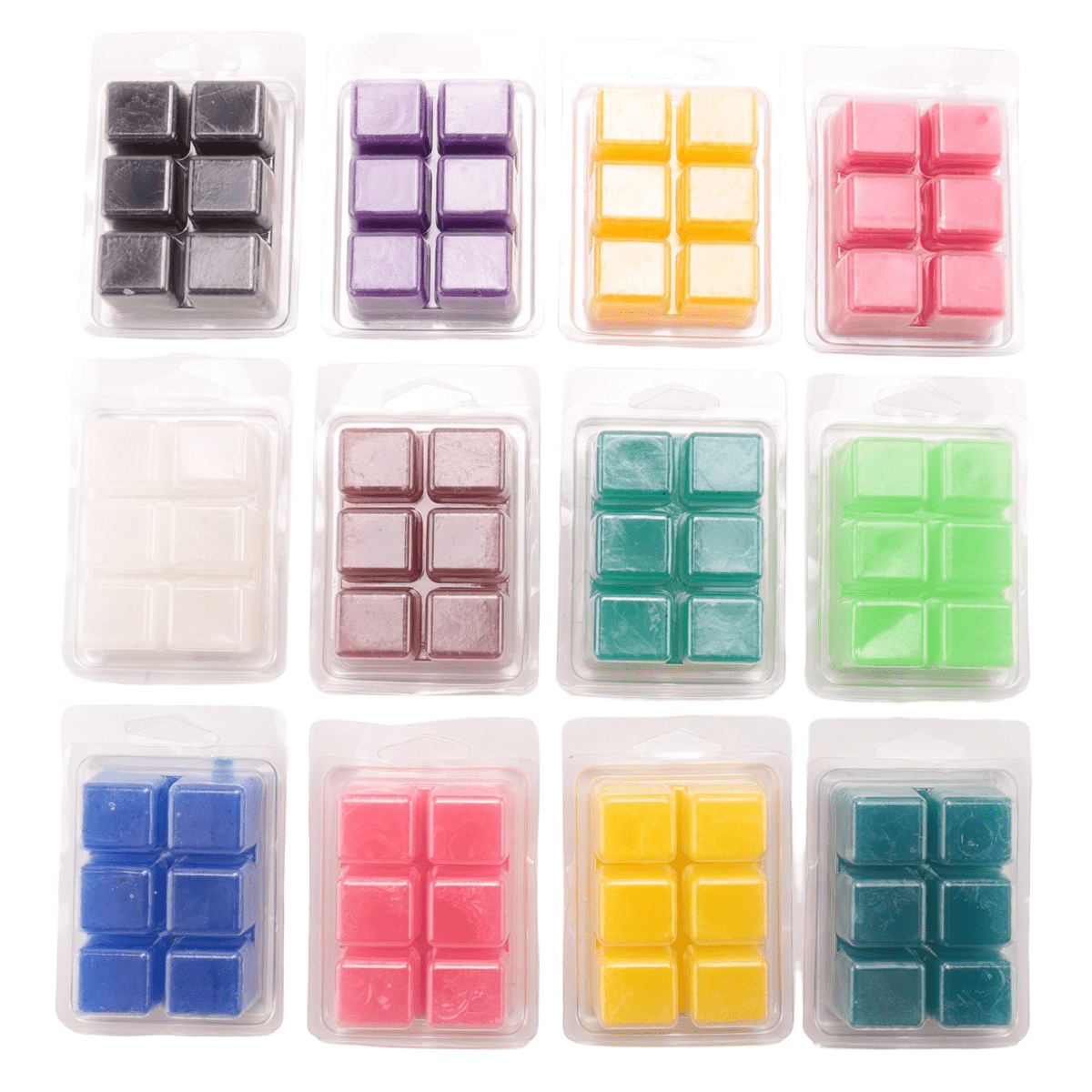 Winyuyby 12 Pack Scented Wax Melts Wax Square, Scented Wax Melts, Soy Wax  Melts for Warmers, Wax Square Gift Set, Baby Powder Wax 