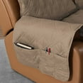 thumbnail image 5 of TOPCHANCES Recliner Sofa Cover, One-piece Reclining Couch Slipcover for Regular Armchair, Waterproof Furniture Protector for Pets Kids, Tan, 5 of 9