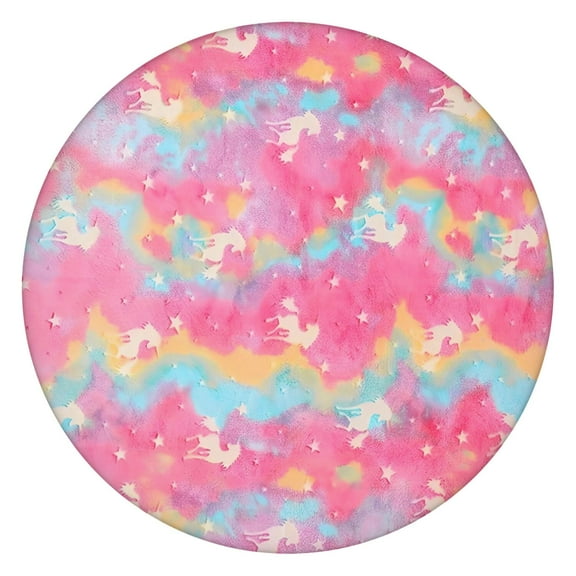 Round Stretch Tablecloth with Elastic Edge - Vintage Tie Dye Waterproof Table Cover for 48-52 Inch Tables, Wrinkle-Free Spill-Proof Dining Tablecloth for Parties & Outdoor (Retro Tie Dye Pattern)