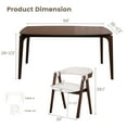 thumbnail image 6 of CONSDAN Dining Chairs Set of 2, Solid Wood Frame, Sturdy Construction, Ergonomic Design, Plush Faux Sherpa Cushions, Faux Leather Covered Back, 6 of 6
