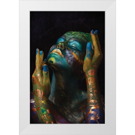 Kovalev, Ivan 11x14 White Modern Wood Framed Museum Art Print Titled - Fish and Oil