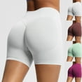 thumbnail image 3 of Vhkiploz Booty Shorts for Women High Waisted Solid Color Pull On Shorts Stretch Yoga Running Gym Sweat Shorts Running Active Workout Biker Short Deep Pink XS, 3 of 10
