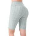 thumbnail image 1 of MixMatchy Women's Solid High Waist Luxury Scrunch Butt Lifting Biker Shorts, 1 of 5
