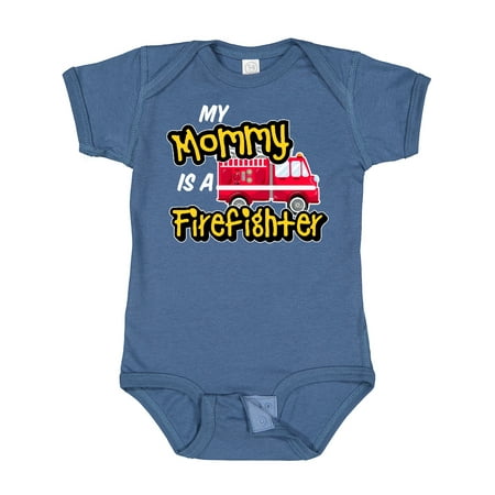 

Inktastic My Mommy is a Firefighter with Fire Truck Gift Baby Boy or Baby Girl Bodysuit