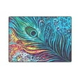 thumbnail image 3 of CADecor Peacock Feather Throw Blanket Bed Sofa Blanket 58x80 inches, 3 of 3