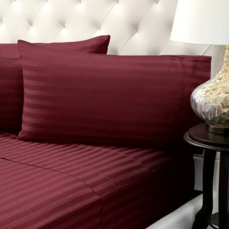 Splendid Sofa Bed Sheets Double Brushed Microfiber Luxury Sheet Set Cool Wrinkle Free Queen 60 X 74 6 Stripe Burgundy
