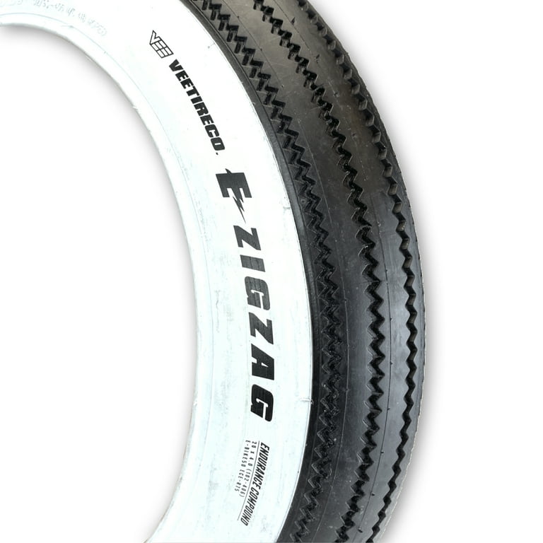 Vee 20x4.0 White Wall Zig Zag E-Bike 50 Tire Folding Bead Vee 20x4.0 White Wall Zig Zag E-Bike 50 Tire Folding Bead