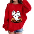 thumbnail image 2 of YunPes Girls Cute Halloween Sweatshirt Funny Ghost Graphic Long Sleeve Pullover Teen Kids Oversized Trendy Streetwear Tops, 2 of 7